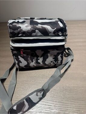 Gray Camo Crossbody Bag for Men/Women/Kids
